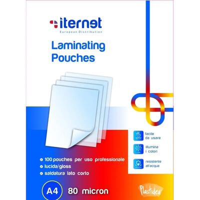 PLASTIDEA A4 Crystal Fickor - 80 Mikron - Paket med 100 PLASTIDEA A4 Crystal Fickor - 80 Mikron - Paket med 100