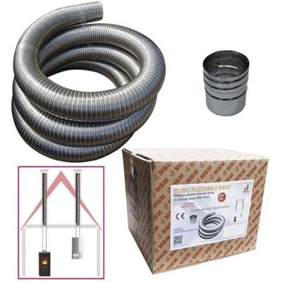 MBM - Kit tubo inox 316 flessibile - Ø60mm - 10m - Kit de tuberías MBM - Kit tubo inox 316 flessibile - Ø60mm - 10m - Kit de tuberías