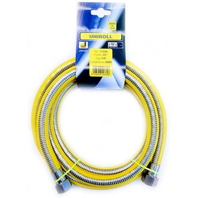 Tube flexible de gaz MBM - 3m, acier inoxydable, EN 15266 - Publicité Tube flexible de gaz MBM - 3m, acier inoxydable, EN 15266 - Publicité