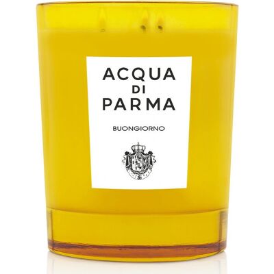 Svíčka Acqua di Parma Buongiorno - Žlutá - 500g - Aromatická Zelená - Italské Citrusové a Květinové Tóny Svíčka Acqua di Parma Buongiorno - Žlutá - 500g - Aromatická Zelená - Italské Citrusové a Květinové Tóny