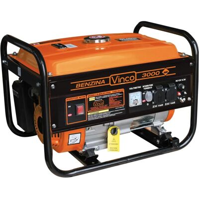 Vinco 60122 Generatore a benzina - 2500 W, 15 L, Nero, Arancione - Generatore Vinco 60122 Generatore a benzina - 2500 W, 15 L, Nero, Arancione - Generatore