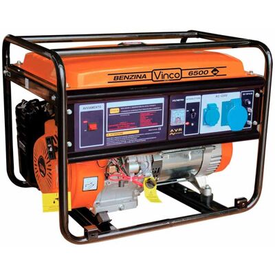 Vinco 60126 Generador - 5000 W, 25 L Gasolina, Negro, Naranja Vinco 60126 Generador - 5000 W, 25 L Gasolina, Negro, Naranja