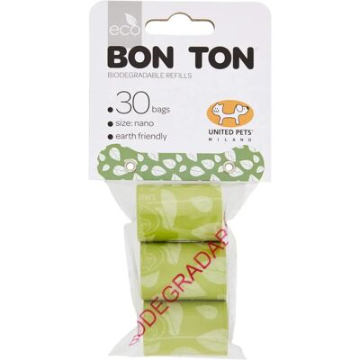 United Pets Bon Ton Nano Chien Vert - Sacs hygiéniques biodégradables United Pets Bon Ton Nano Chien Vert - Sacs hygiéniques biodégradables