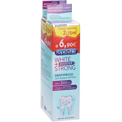 Bionike Rapid White White + Booster Strong Dentifricio - Sbiancante e Rinforzante Bionike Rapid White White + Booster Strong Dentifricio - Sbiancante e Rinforzante
