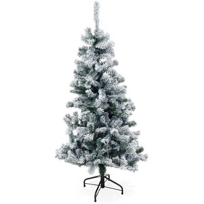 Albero di Natale Sestriere innevato 150 cm con 350 rami in PVC Albero di Natale Sestriere innevato 150 cm con 350 rami in PVC