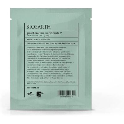 Maschera Viso Bioearth al Rosmarino - Purificante Maschera Viso Bioearth al Rosmarino - Purificante
