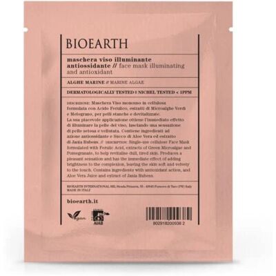 Bioearth Maschera Viso Illuminante e Antiossidante - 15ml Bioearth Maschera Viso Illuminante e Antiossidante - 15ml