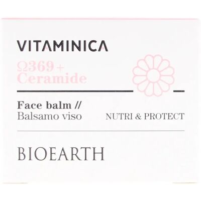 Bioearth Vitaminica Baume avec Omega 3 - Baume visage - Publicité Bioearth Vitaminica Baume avec Omega 3 - Baume visage - Publicité