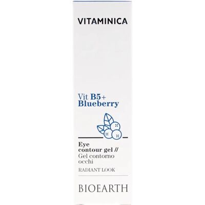 Gel Contour des Yeux Vit B5 + Myrtille Bioearth - Publicité Gel Contour des Yeux Vit B5 + Myrtille Bioearth - Publicité