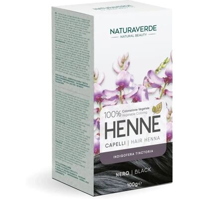 Naturaverde Henna Schwarze Haarfarbe - Vegan, 100g Naturaverde Henna Schwarze Haarfarbe - Vegan, 100g