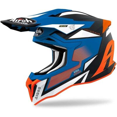 Casco Airoh Strycker Axe in fibra di carbonio - Blu - XS - Enduro Casco Airoh Strycker Axe in fibra di carbonio - Blu - XS - Enduro