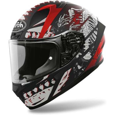 Airoh Valor White/Black/Red Full-Face Helmet - Motorcycle Type Airoh Valor White/Black/Red Full-Face Helmet - Motorcycle Type