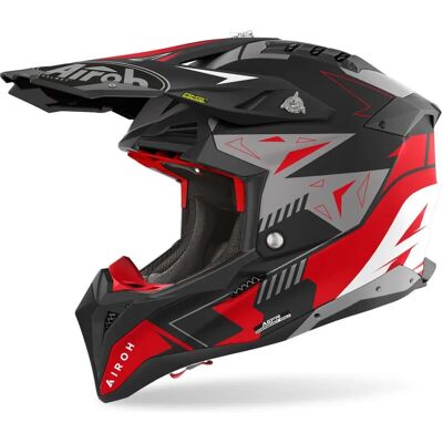Casco Airoh Aviator 3 Spin Unisex Rosso - Casco Cross Moto Casco Airoh Aviator 3 Spin Unisex Rosso - Casco Cross Moto