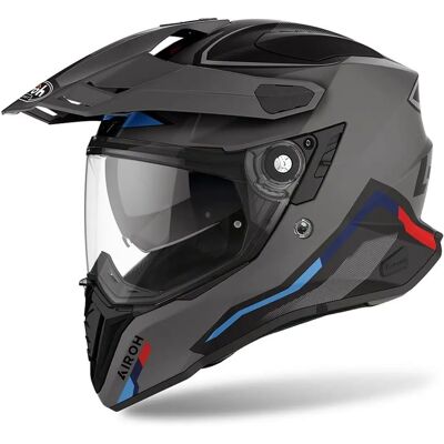 Airoh Commander Factor Helmet - Unisex, Black/Grey, Size S Airoh Commander Factor Helmet - Unisex, Black/Grey, Size S