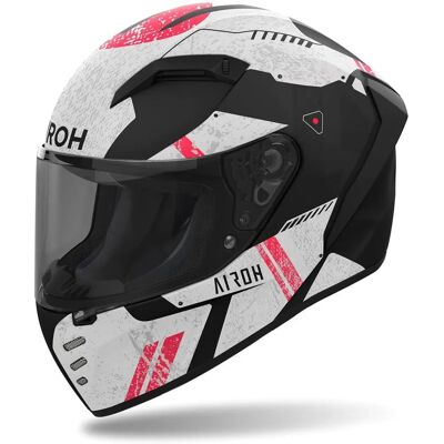 Casco Airoh Connor Omega Bianco-Rosso - Sicurezza & Comfort Casco Airoh Connor Omega Bianco-Rosso - Sicurezza & Comfort