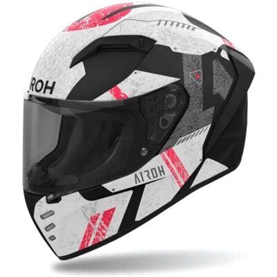 Casco Airoh Connor Omega Bianco-Rosso Leggero - Casco moto Casco Airoh Connor Omega Bianco-Rosso Leggero - Casco moto