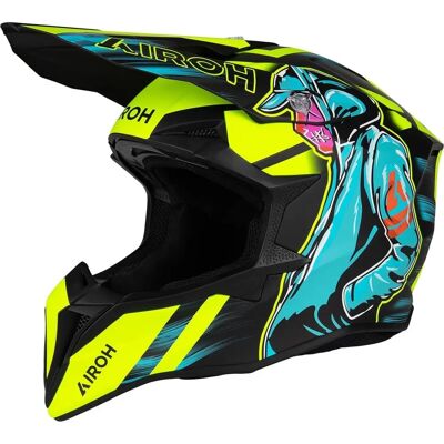 Airoh Wraaap Cyber Jaune Casque - XS Motocross - Publicité Airoh Wraaap Cyber Jaune Casque - XS Motocross - Publicité