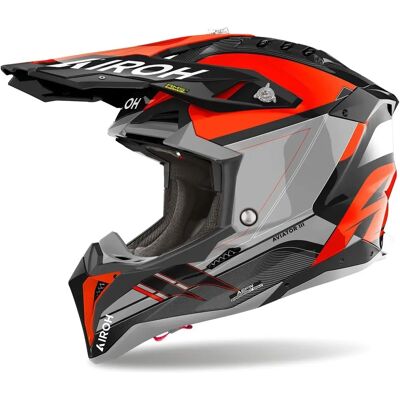 Casco de Motocross Airoh Aviator 3 Saber Naranja XL Casco de Motocross Airoh Aviator 3 Saber Naranja XL