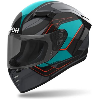 Casco Airoh Connor Dunk Nero Turchese - Casco Moto Casco Airoh Connor Dunk Nero Turchese - Casco Moto