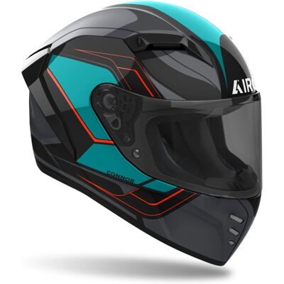 Casco Airoh Connor Dunk Lucido Nero / Turchese - Casco Casco Airoh Connor Dunk Lucido Nero / Turchese - Casco