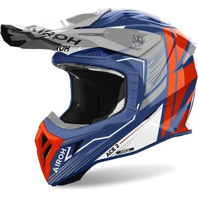 Airoh Aviator Ace 2 - Motor Blau Matt/Grau/Rot Airoh Aviator Ace 2 - Motor Blau Matt/Grau/Rot