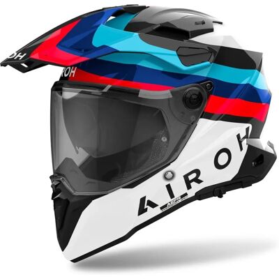 Airoh Commander 2 Doom Casco - Nero, Blu, Bianco - Casco moto Airoh Commander 2 Doom Casco - Nero, Blu, Bianco - Casco moto