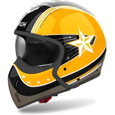 Casque moto jet Airoh J 110 Command Jaune XS (53/54 cm) Unisex Casque moto jet Airoh J 110 Command Jaune XS (53/54 cm) Unisex
