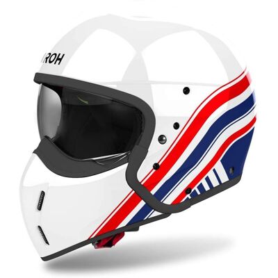 Casque Modular Airoh J110 Eon Blanc/Bleu/Rouge - Casque Moto Casque Modular Airoh J110 Eon Blanc/Bleu/Rouge - Casque Moto