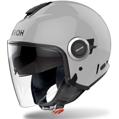 Casco jet Airoh Helyos - Grigio - Leggero, Visiera solare, Bluetooth Casco jet Airoh Helyos - Grigio - Leggero, Visiera solare, Bluetooth