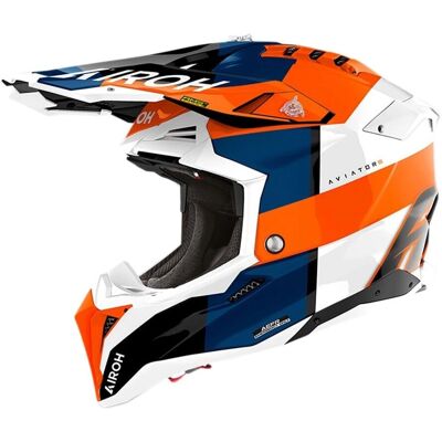 Casque Airoh Aviator 3 Monarch Orange - Crossgear Casque Airoh Aviator 3 Monarch Orange - Crossgear