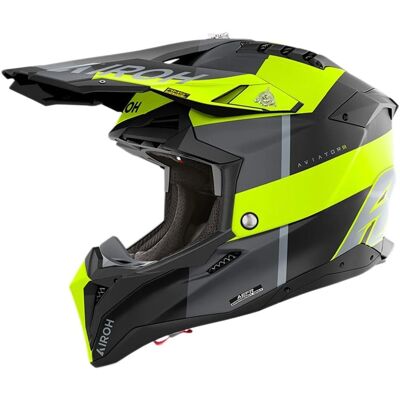 Casque Airoh Aviator 3 Monarch Carbon - Jaune Mat - Casque Moto Casque Airoh Aviator 3 Monarch Carbon - Jaune Mat - Casque Moto