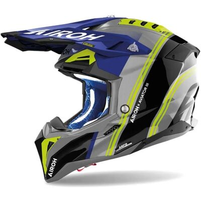 Airoh Aviator HPC Carbon Enduro Helm - Blauw - 8 ventilatieopeningen - ECE 22.06 Airoh Aviator HPC Carbon Enduro Helm - Blauw - 8 ventilatieopeningen - ECE 22.06
