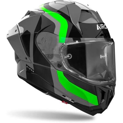 Casque Airoh Gp 800 de Competition - Vert Fluo - Publicité Casque Airoh Gp 800 de Competition - Vert Fluo - Publicité