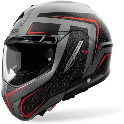 Airoh Mathisse 2 Gray-Red Modular Motorcycle Helmet - Motorcycle Helmet Airoh Mathisse 2 Gray-Red Modular Motorcycle Helmet - Motorcycle Helmet