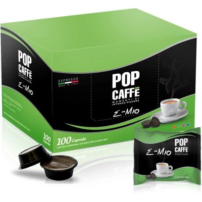 Pop Caffè E-mio Cremoso Capsule - Compatibilità Lavazza A Modo Mio - 100 pz Pop Caffè E-mio Cremoso Capsule - Compatibilità Lavazza A Modo Mio - 100 pz