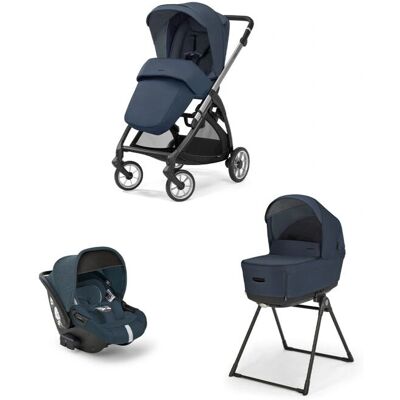 Inglesina Hudson blue - Sistema Quattro leggero con seggiolino auto e navicella Inglesina Hudson blue - Sistema Quattro leggero con seggiolino auto e navicella