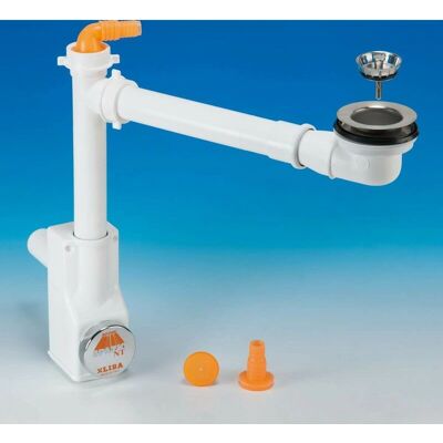 Lira Spa - Kit sifón compacto para fregadero - Ø40 mm - Blanco Lira Spa - Kit sifón compacto para fregadero - Ø40 mm - Blanco
