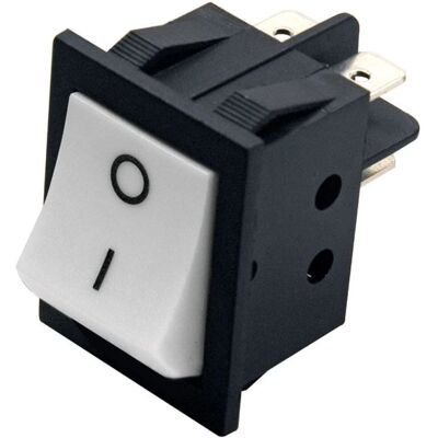 OROBICA STORE - Interruttore bipolare con autoritornante - 15A 250V Bianco OROBICA STORE - Interruttore bipolare con autoritornante - 15A 250V Bianco