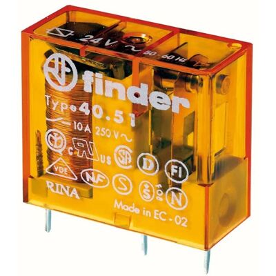 Finder 40.51 Relè di potenza - SPDT 10A 12V DC Serie Finder 40.51 Relè di potenza - SPDT 10A 12V DC Serie