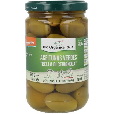 Aceitunas verdes Bio Organica Italia - Gigantes, Naturales, 280g Aceitunas verdes Bio Organica Italia - Gigantes, Naturales, 280g