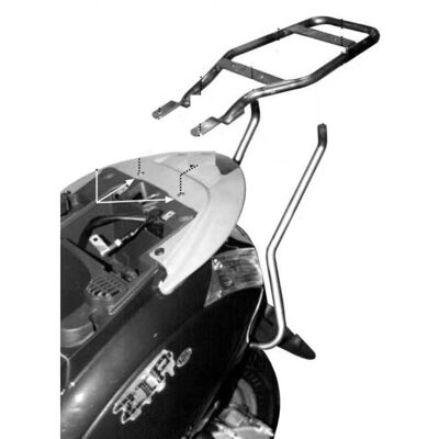 Kappa Piaggio Zip 50/125 Hinterstützung - Scooter Topcase-Halterung Kappa Piaggio Zip 50/125 Hinterstützung - Scooter Topcase-Halterung