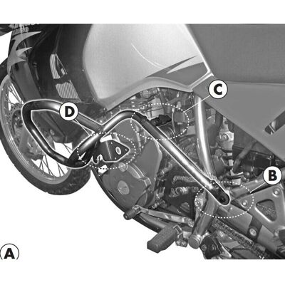 Kappa Kawasaki 650 KLR 07/10 Radiatorenschutz - Robustes Stahl Kappa Kawasaki 650 KLR 07/10 Radiatorenschutz - Robustes Stahl