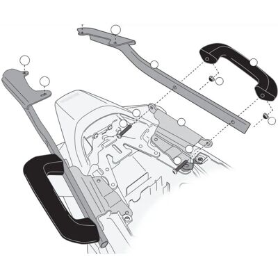 Kappa Monorack Halterung für Honda VFR 800F - Support Kappa Monorack Halterung für Honda VFR 800F - Support
