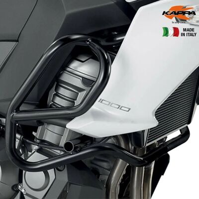 Kappa Kawasaki Versys 1000 2015 Schwarzer Radiator-Schutz Kappa Kawasaki Versys 1000 2015 Schwarzer Radiator-Schutz