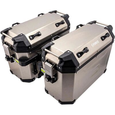 Maletas Laterales Kappa Monokey - 37L Aluminio, Negro, Italia Maletas Laterales Kappa Monokey - 37L Aluminio, Negro, Italia