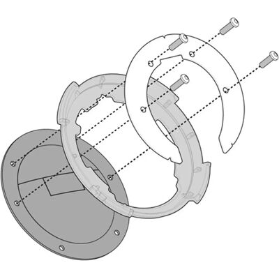 Kappa BF53K Tanklock Flansch - Tankverschluss für Motorräder Kappa BF53K Tanklock Flansch - Tankverschluss für Motorräder