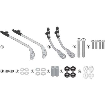 Kappa A7061AK Universal Windscreen Mount Kit - Motorrad Zubehör Kappa A7061AK Universal Windscreen Mount Kit - Motorrad Zubehör