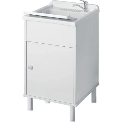 NEGRARI - Lavabo avec meuble - Blanc - Jardin - Publicité NEGRARI - Lavabo avec meuble - Blanc - Jardin - Publicité