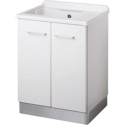 AMPHORA - mobile lavatoio 2 ante legno 60x50 H85 - Bianco lucido AMPHORA - mobile lavatoio 2 ante legno 60x50 H85 - Bianco lucido