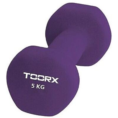 Toorx 5kg Neopren-Hanteln - Hexagon, Stabil, Fitness Toorx 5kg Neopren-Hanteln - Hexagon, Stabil, Fitness